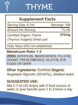 Tomillo alcohol-free Extracto de líquido, tomillo Orgánica