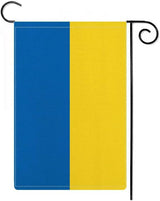 Bandera de Ucrania, bandera de jardín ucraniano, bandera internacional de países ucranianos, bandera de la nación mundial, banderas de lino de doble cara, banderas decorativas de patio al aire libre (12 x 18 pulgadas)