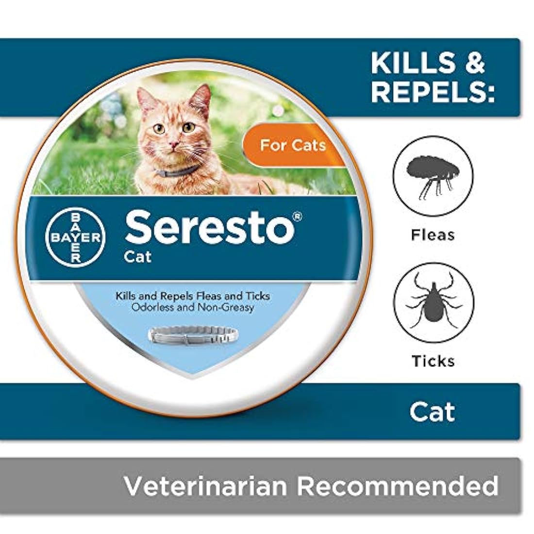 Bayer Seresto - Collar para gato (pulgas y garrapatas)