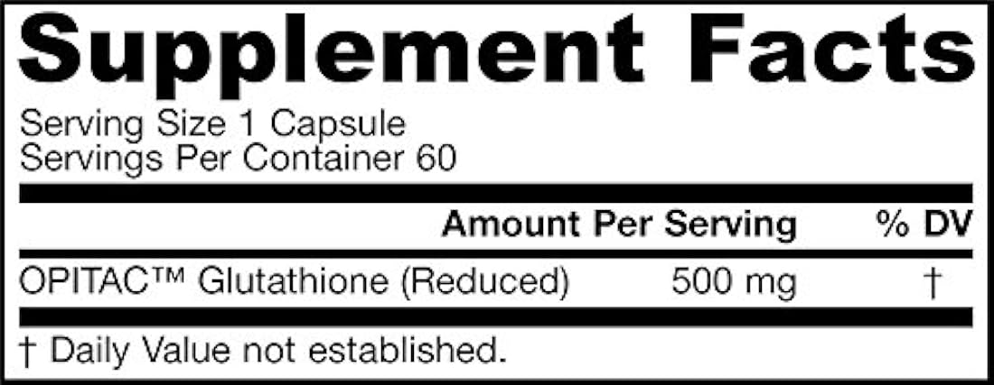Cápsulas antioxidantes Jarrow Formulas Glutathione Reduced, 500 miligramos, GLRED, 1, 1