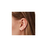 Aretes tipo arracadas de plata chapados en oro para mujer