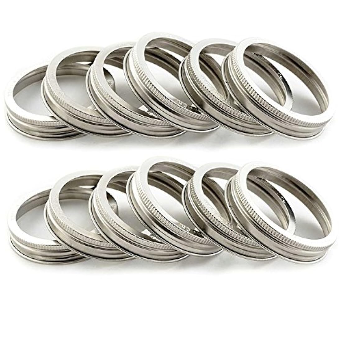 Anillos de acero inoxidable con diseño juego de 12