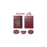 Porta Documentos y Tarjetas para pasaporte y tarjetas rojo