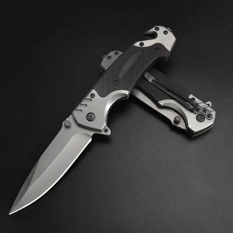 Cuchillo de bolsillo plegable con interruptor de vidrio