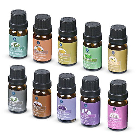 Essential Oils,Top 10 Pure Aromatherapy Oils Set de regalo