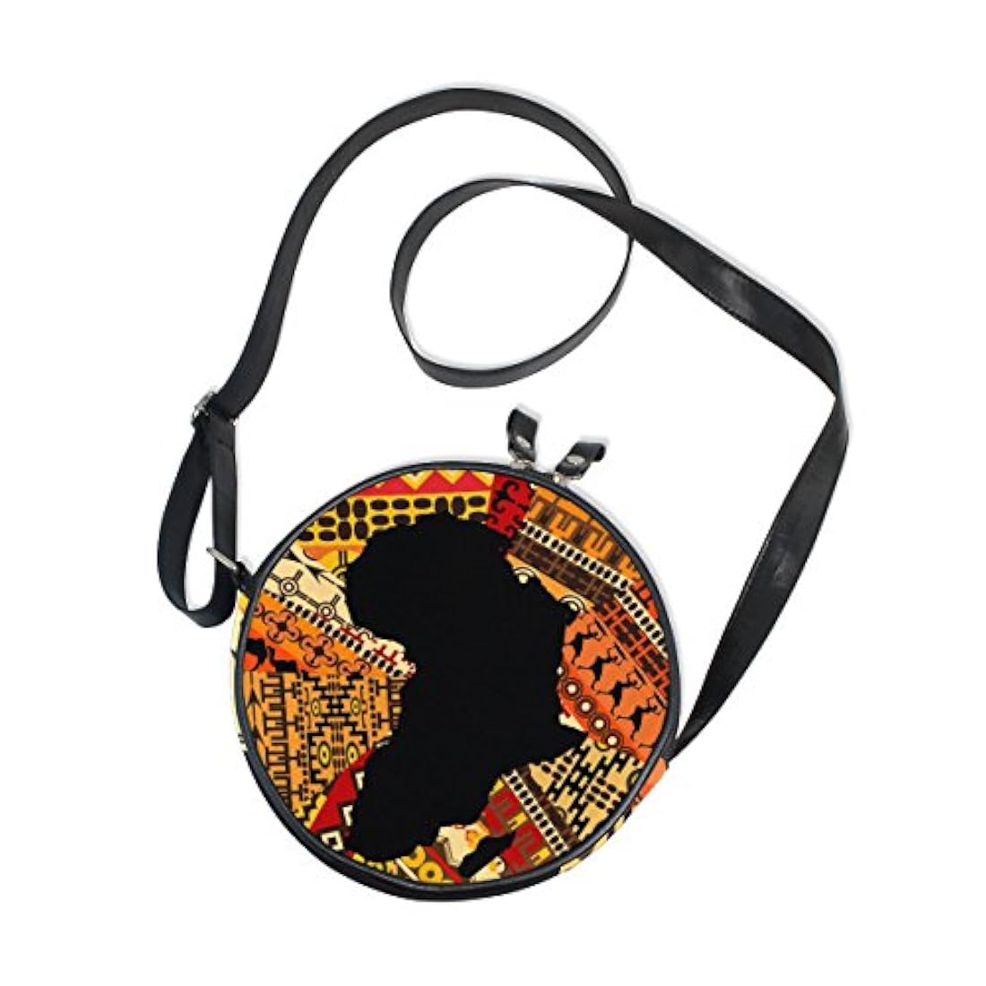 Bolsa de hombro de cuero multicolor diseño de África, ALAZA