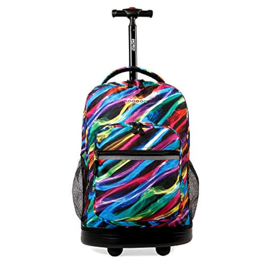 Morral tipo maleta con ruedas, Multicolor, J World New York