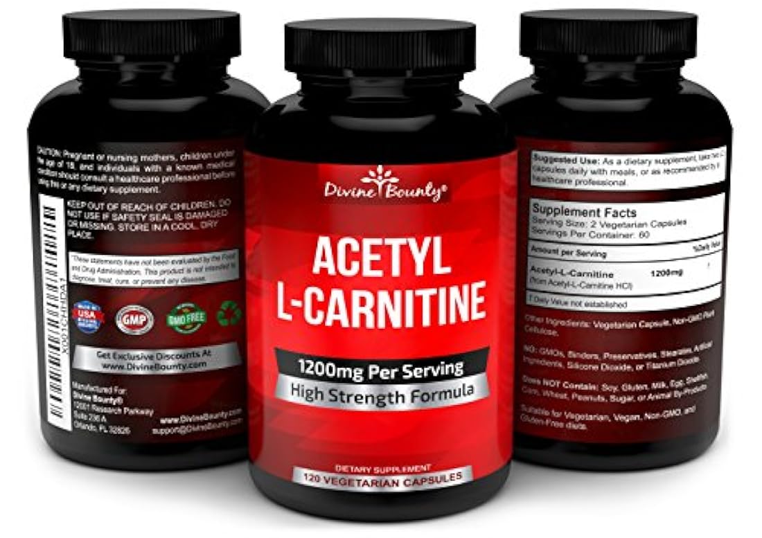 Suplemento de L Carnitina 120 Cápsulas vegetarianas