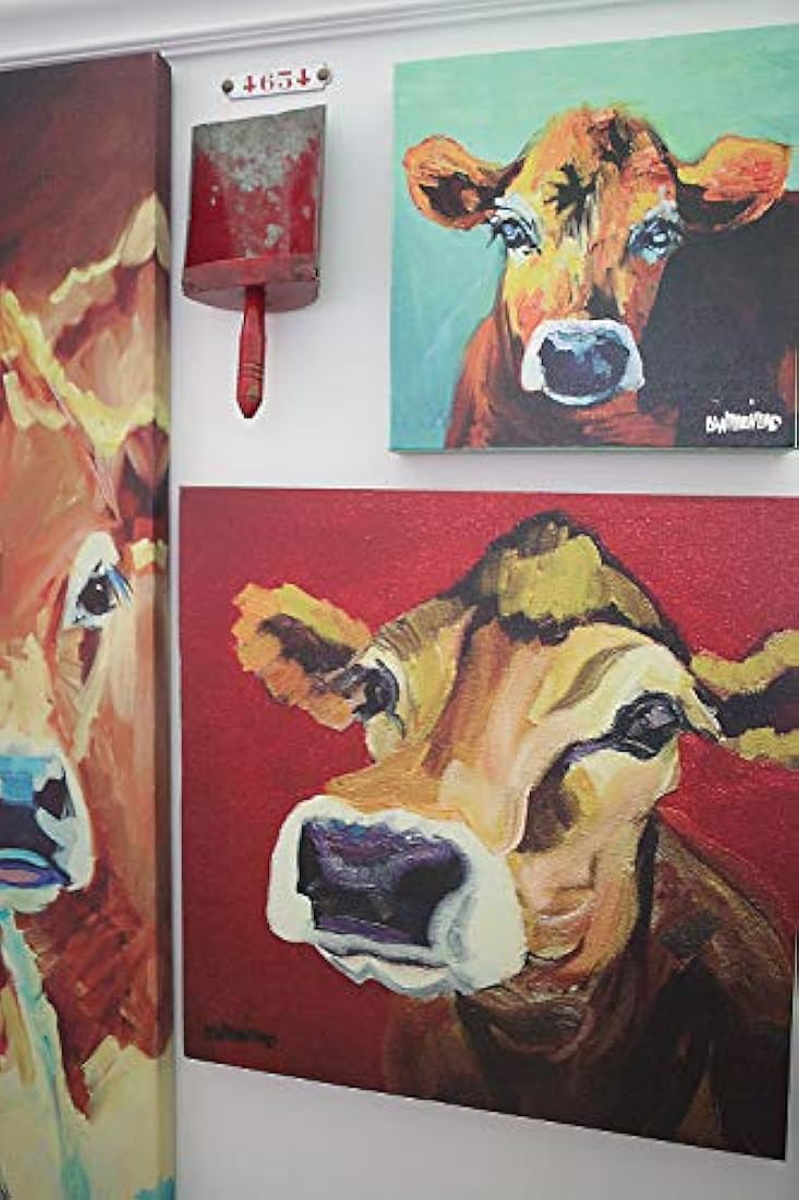 Lienzo decorativo con imagen de vaca