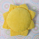 Almohada de peluche (diseño de luna, luna), color amarillo