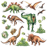 vinilo de pared con diseño de dinosaurio