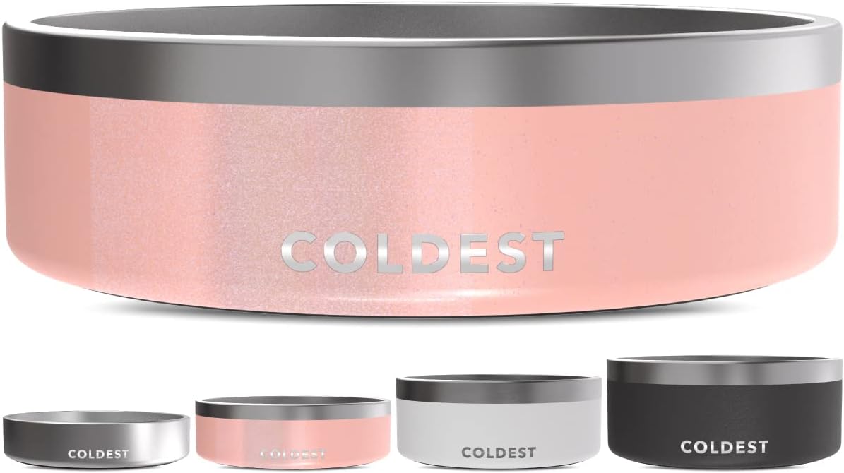 Tazón Antideslizante para Perros Coldest, 3 Capas, 42 oz