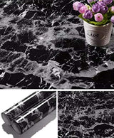 Papel de vinilo pintado diseño de granito negro