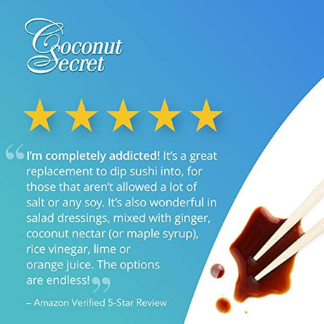 Coconut Secret salsa de aminos de coco orgánico 8 oz