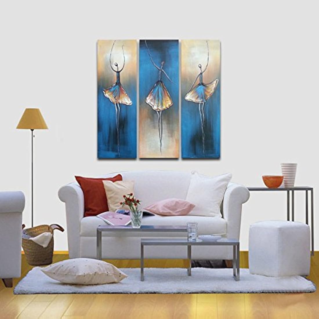 Wieco Art Dancing Girls - Pintura al óleo 100% pintada