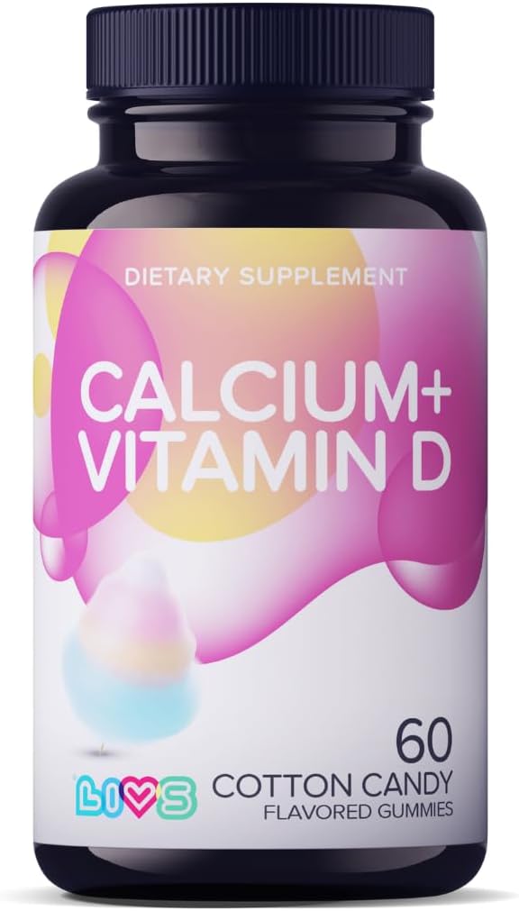 Suplemento Gomita Calcio y vitamina D3  salud ósea  60 und