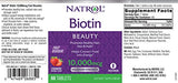Tabletas de Natrol Biotin Fast Dissolve, sabor a fresa