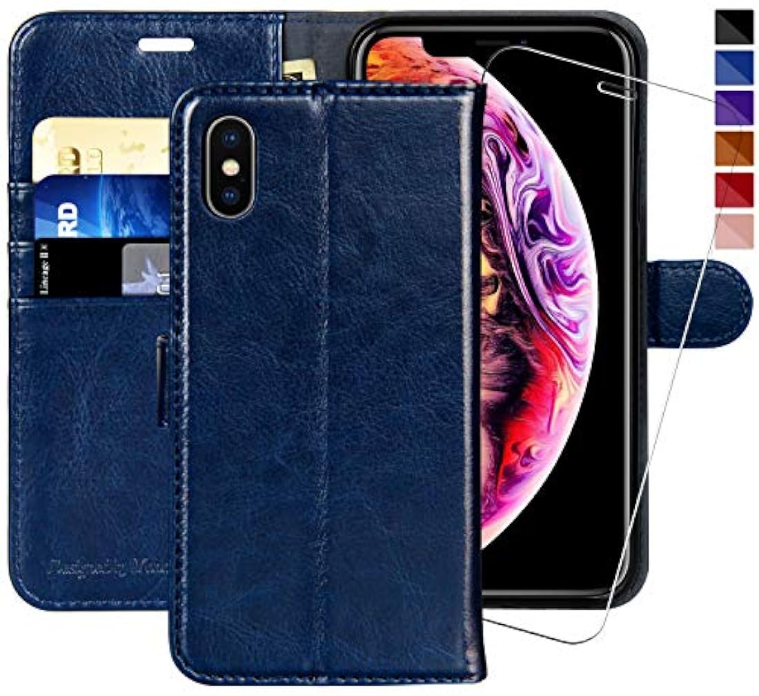Monasay  Funda tipo cartera para iPhone X y iPhone Xs
