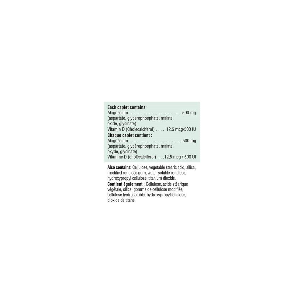 Suplemento de Magnesio óptima absorción con vitamina D3