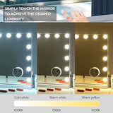 Espejo de maquillaje grande con luces