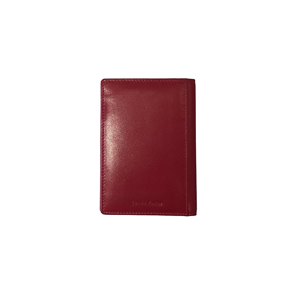 Porta Documentos y Tarjetas de piel para pasaporte rojo