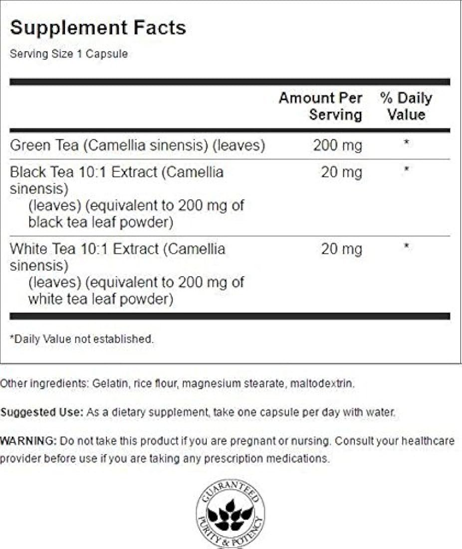 Swanson verde, blanco y negro té complejo 200/200/200 mg