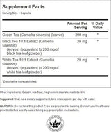 Swanson verde, blanco y negro té complejo 200/200/200 mg