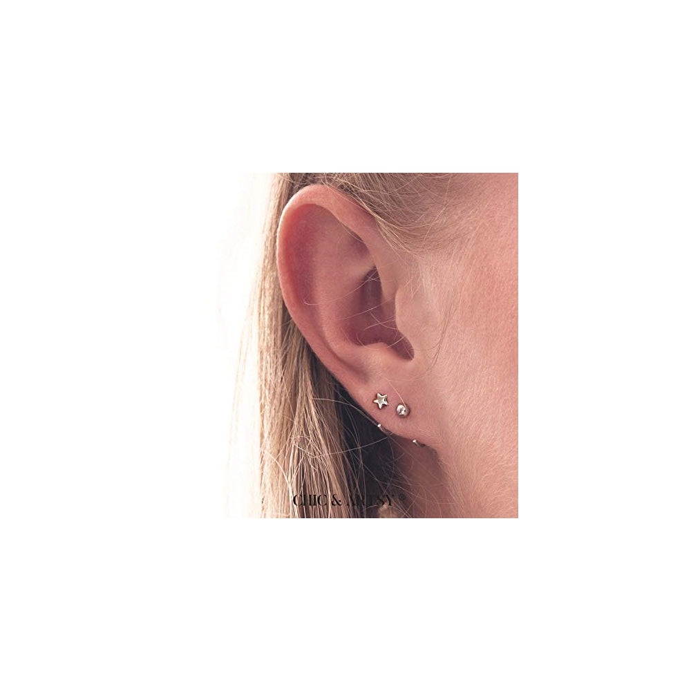 Aretes aro de plata para mujer
