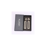 Aretes largos con diamantes de imitación para mujeres