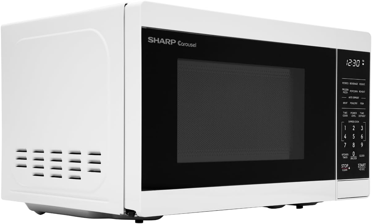Microondas Compacto SHARP 0.7 CuFt 700W con Plato Giratorio SMC0760KW