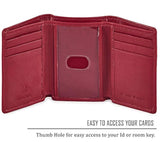 WISE OWL - Cartera de piel para hombre con identificación