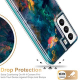ESDOT Funda para Samsung Galaxy S22, grado militar, prueba de caídas de 21 pies, cubierta resistente con diseños de moda para mujeres y niñas, funda protectora para Galaxy S22 de 6.1 pulgadas, pintura colorida