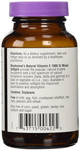 BlueBonnet Vitamina E 1000 IU Mixed Softgels, 50 unidades