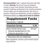 Nature's Way Negro Cohosh Raíz, 15353, 120, 1