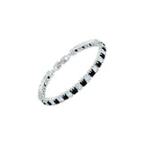 Pulseras y tobilleras de tenis chapada en oro blanco