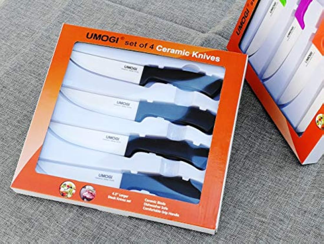 Juego de 4 cuchillos de cerámica para carne