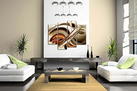 First Wall Art - Cuadro abstracto con líneas blancas