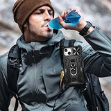 VEGO Funda para iPhone 13 con soporte, cubierta de cámara deslizante y soporte magnético de 360° y clip para cinturón, funda de grado militar, protección resistente a prueba de golpes para iPhone 13, color negro medianoche