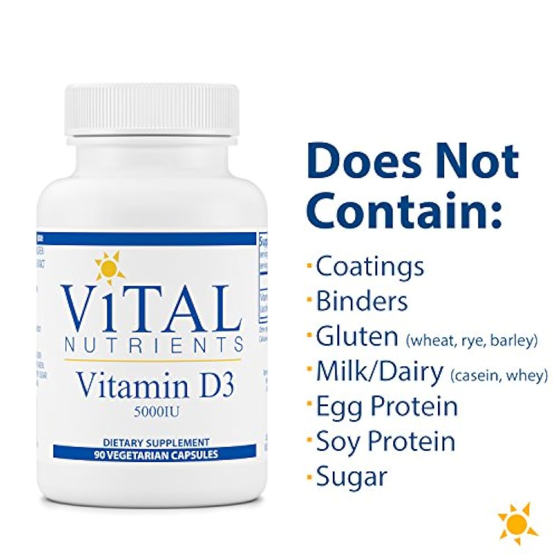 Vital Nutrientes-Vitamina D3 5.000 UI- Soporta la absorción