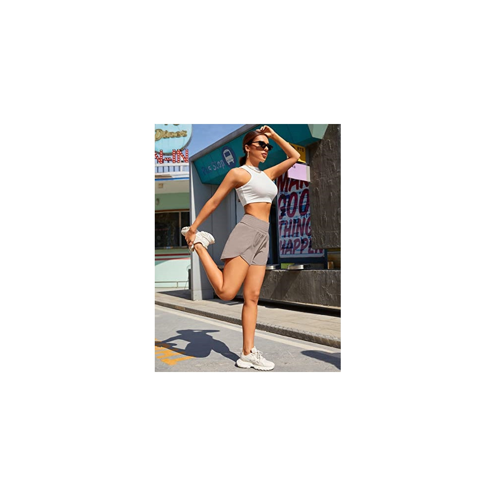 Shorts cortos deportivos de cintura alta talla M