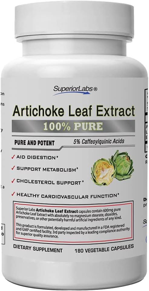 Suplementos Alimenticios de hoja de alcachofa orgánica
