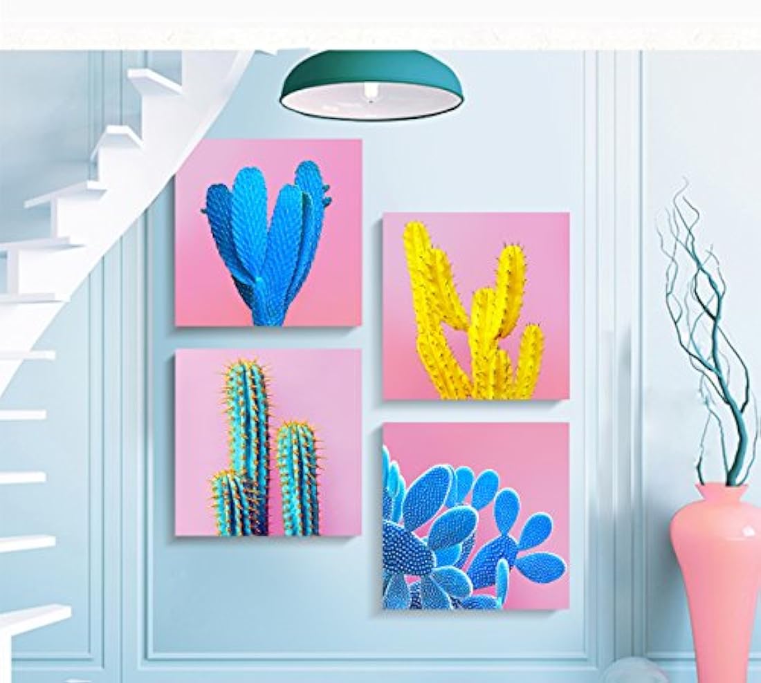 Cactus Home Decoración de pared arte para sala de estar,