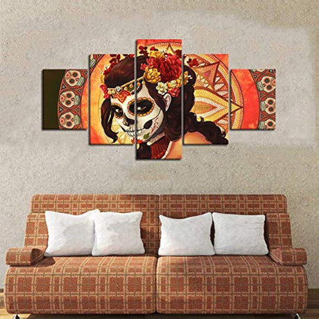 Pintura 5 Piezas  Puente Calavera Cara
