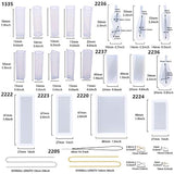 Funshowcase Cabujón colgante o pendientes de resina moldes de silicona y kit de fabricación de joyas, 54 unidades