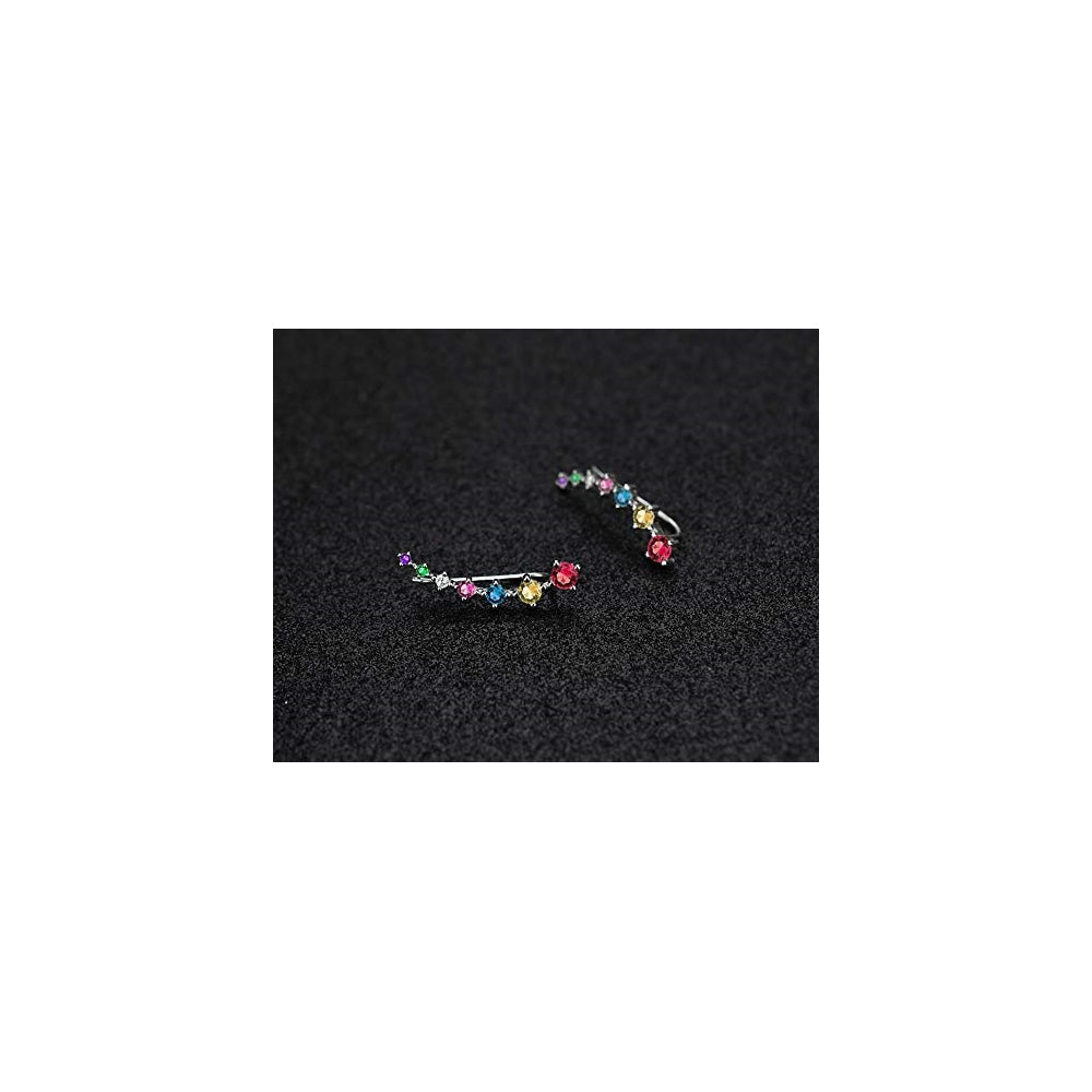 Aretes de plata hipoalergénicos con circonita cúbica