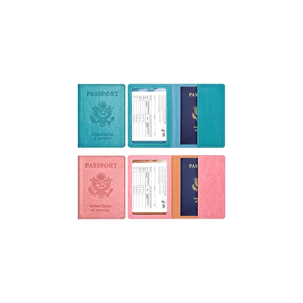 Porta Documentos y Tarjetas Soporte para pasaporte turquesa