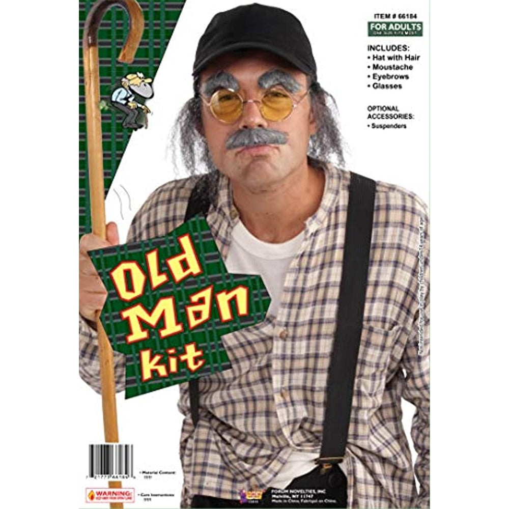 Disfraces Disfraz de abuelo anciano para adulto