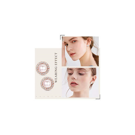 Aretes de clip hipoalergénicos para mujer 8 pares