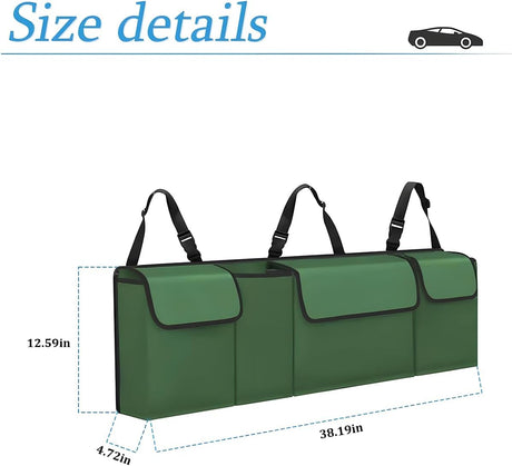 Organizador de Maletero AUCELI, Impermeable, 4 Bolsillos, Colapsable