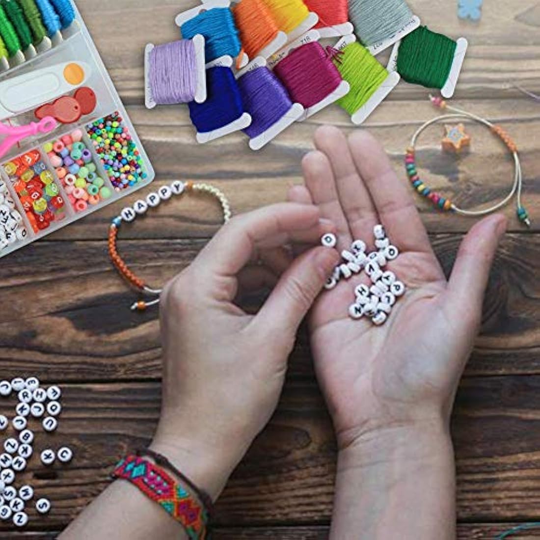 Peirich - Juego de cuentas para hacer pulseras de la amistad